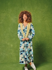 White Stuff Blue Megan Jersey Dress - Image 2 of 7
