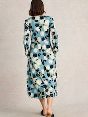 White Stuff Blue Megan Jersey Dress - Image 3 of 7
