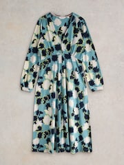 White Stuff Blue Megan Jersey Dress - Image 6 of 7