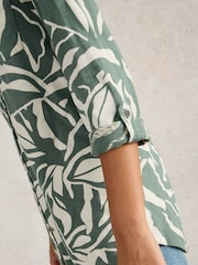 White Stuff Green Annie Longline 100% Cotton Shirt - Image 4 of 6