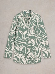 White Stuff Green Annie Longline 100% Cotton Shirt - Image 5 of 6