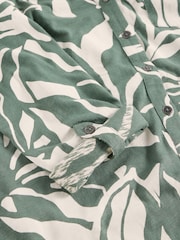 White Stuff Green Annie Longline 100% Cotton Shirt - Image 6 of 6