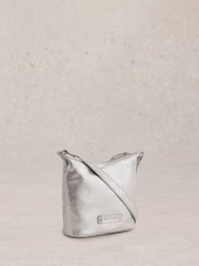 White Stuff Silver Mini Fern Leather Cross-Body Bag - Image 1 of 4