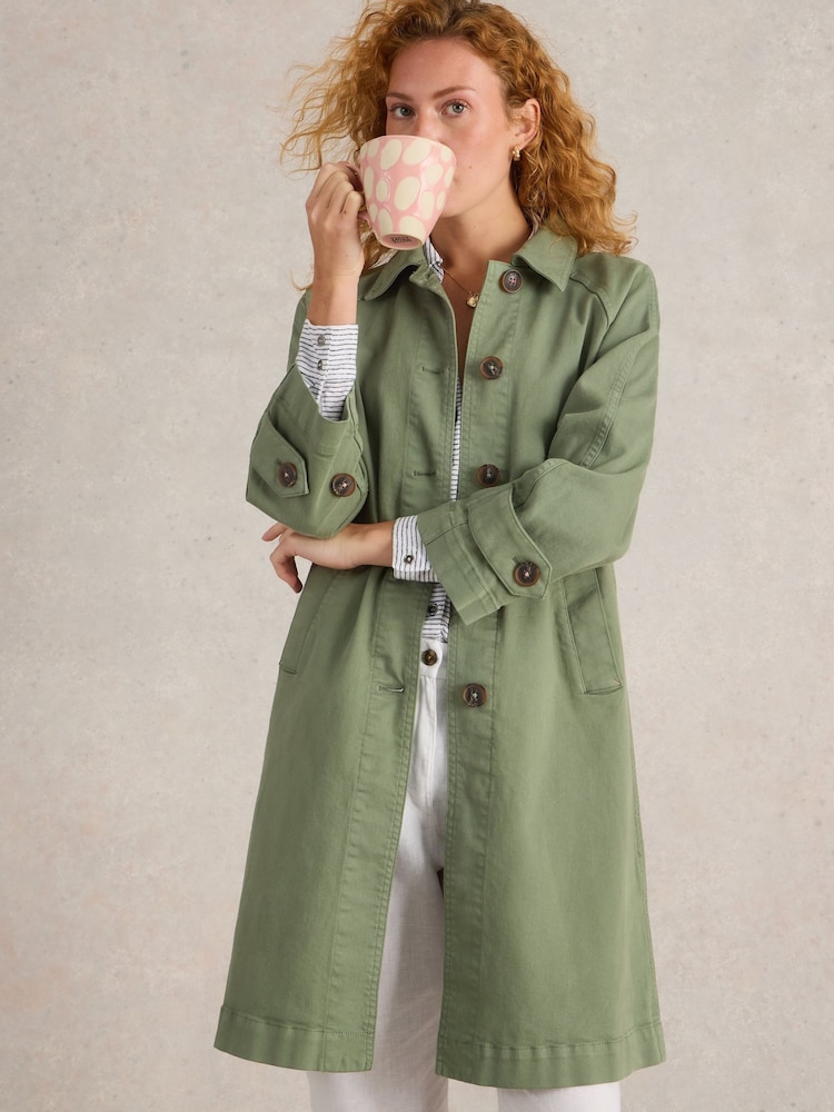 White Stuff Green Oakleigh Denim Coat - Image 2 of 6