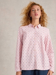 White Stuff Red Sophie Cotton Shirt - Image 1 of 6