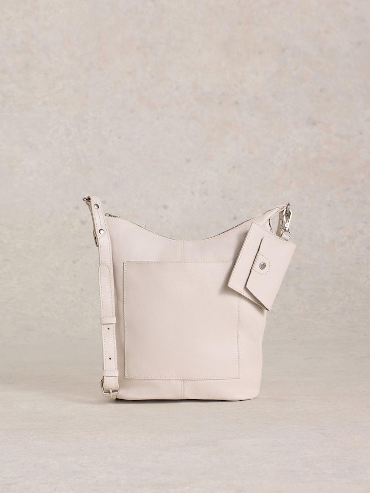 White Stuff White Fern Leather Cross-Body Bag - Image 1 of 5