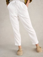 White Stuff White Elle Linen Blend Trousers - Image 2 of 6
