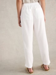 White Stuff White Elle Linen Blend Trousers - Image 3 of 6