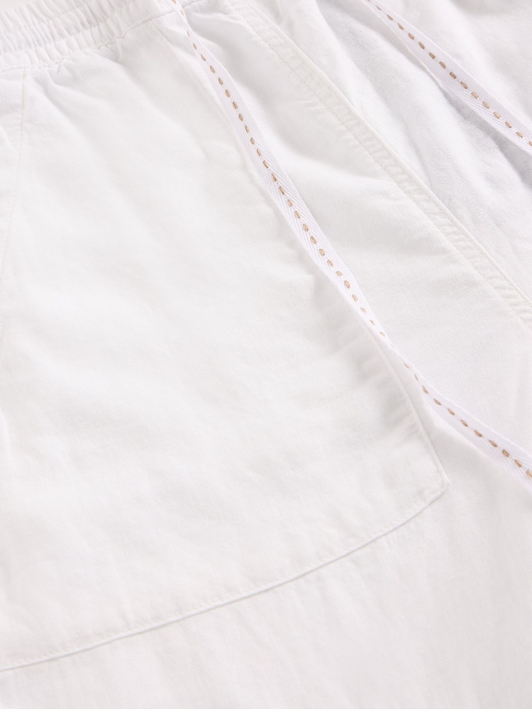 White Stuff White Elle Linen Blend Trousers - Image 6 of 6