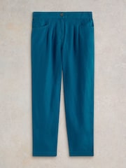White Stuff Blue Rowena 100% Linen Trousers - Image 5 of 6