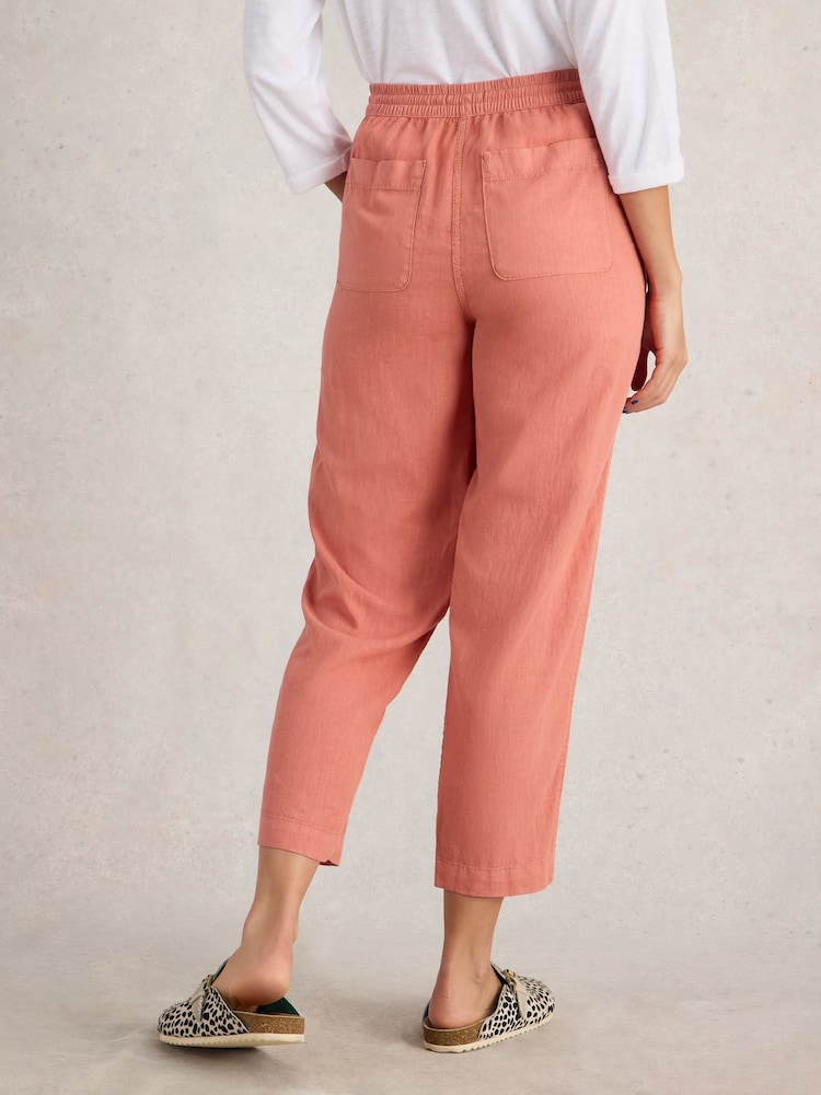 White Stuff Red Elle Linen Blend Trousers - Image 2 of 6