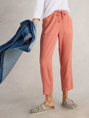 White Stuff Red Elle Linen Blend Trousers - Image 3 of 6