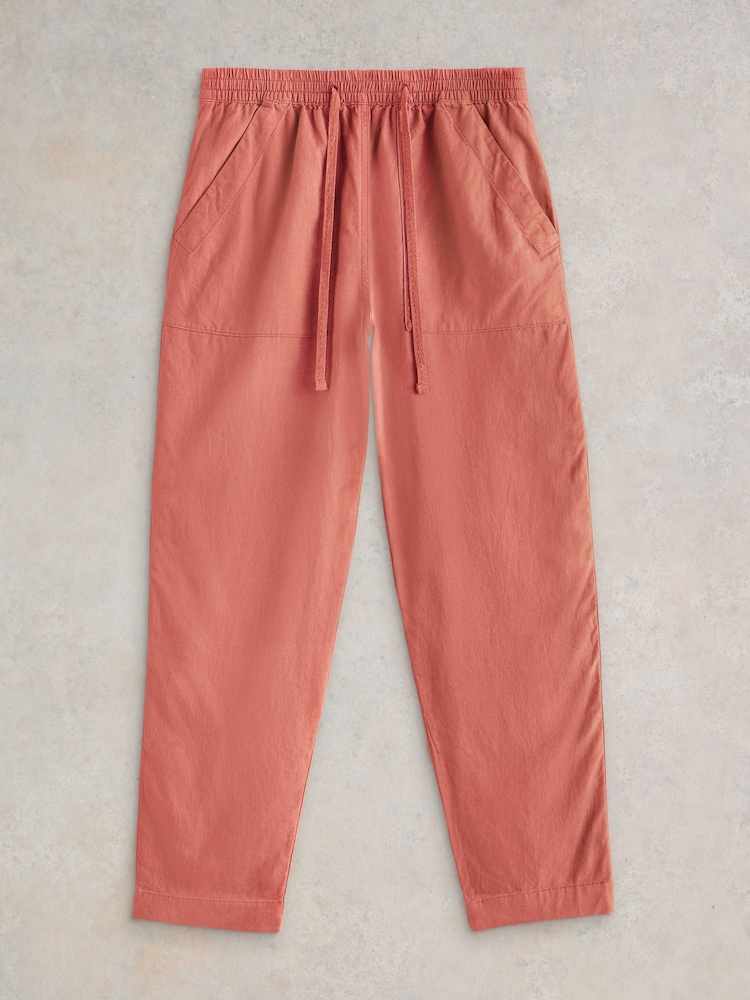 White Stuff Red Elle Linen Blend Trousers - Image 5 of 6