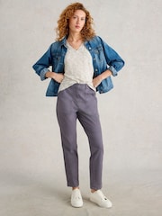 White Stuff Purple Twister Chino Trousers - Image 1 of 6