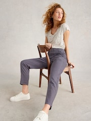 White Stuff Purple Twister Chino Trousers - Image 4 of 6