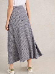 White Stuff Blue Jada Jersey Maxi Skirt - Image 2 of 6