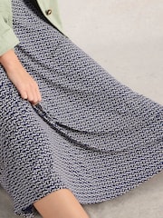 White Stuff Blue Jada Jersey Maxi Skirt - Image 4 of 6