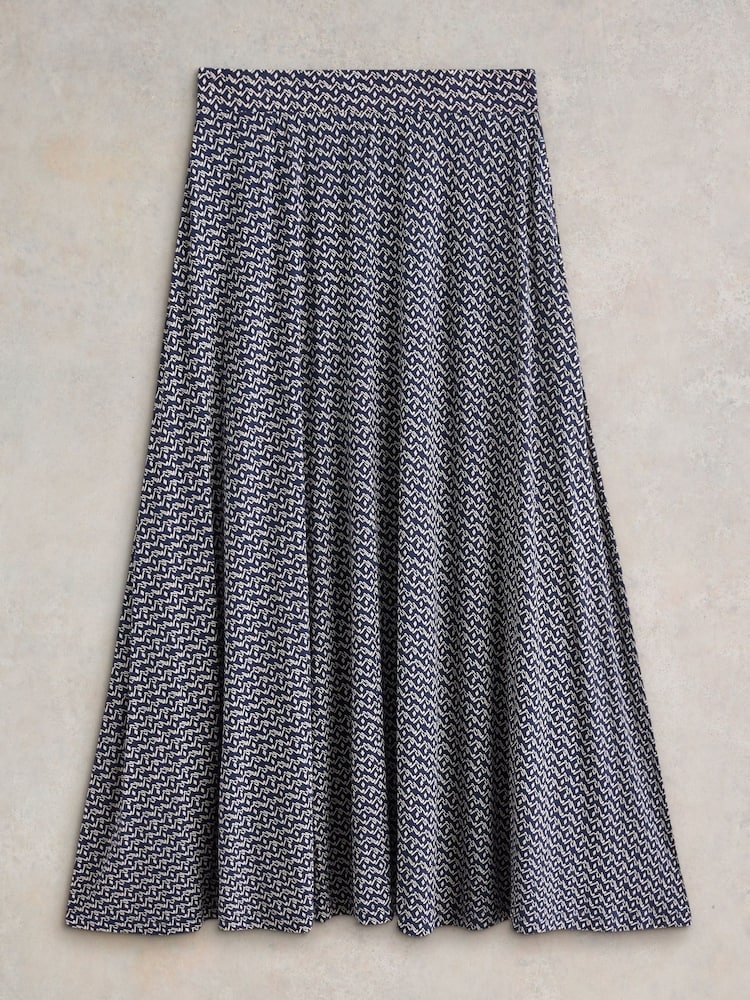 White Stuff Blue Jada Jersey Maxi Skirt - Image 5 of 6