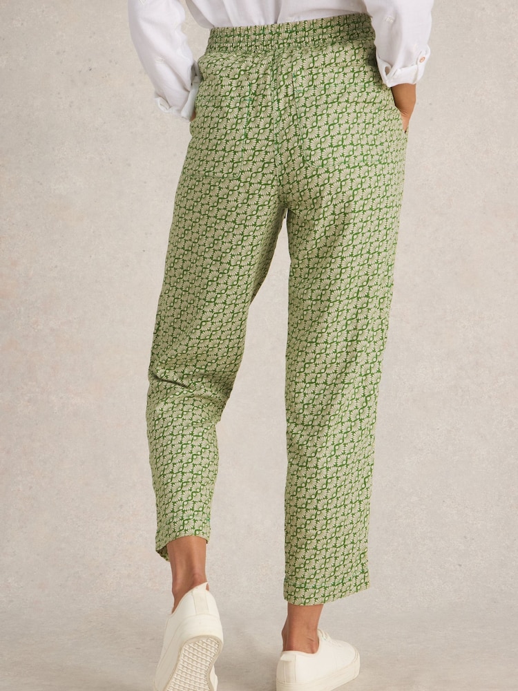White Stuff Green Elle Linen Blend Trousers - Image 2 of 6