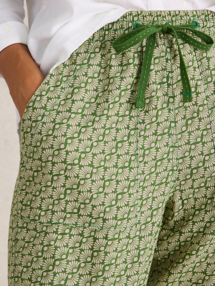 White Stuff Green Elle Linen Blend Trousers - Image 3 of 6