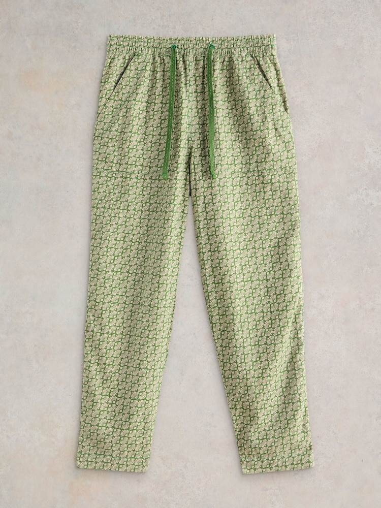 White Stuff Green Elle Linen Blend Trousers - Image 5 of 6