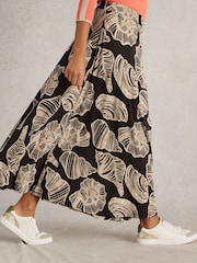 White Stuff Black Jada Jersey Maxi Skirt - Image 2 of 6