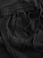 White Stuff Black Elle Linen Blend 100% Cotton Trousers - Image 6 of 6