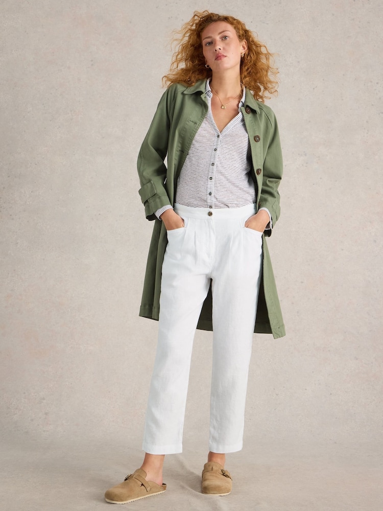 White Stuff White Rowena 100% Linen Trousers - Image 3 of 6