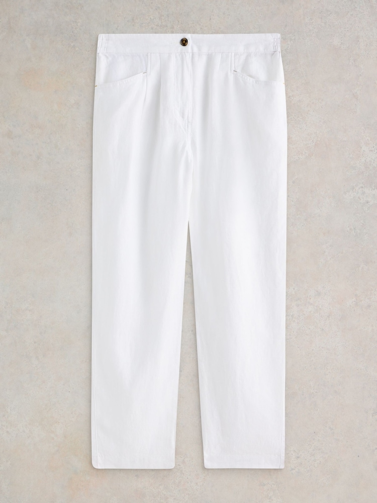 White Stuff White Rowena 100% Linen Trousers - Image 5 of 6