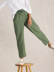 Pantalones de mezcla de lino Elle de White Stuff - Imagen 1 de 6