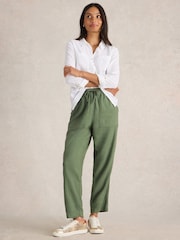 Pantalones de mezcla de lino Elle de White Stuff - Imagen 3 de 6