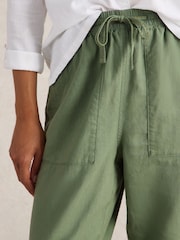 Pantalones de mezcla de lino Elle de White Stuff - Imagen 4 de 6