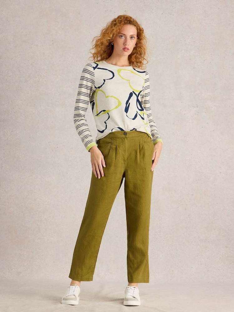 White Stuff Green Rowena 100% Linen Trousers - Image 1 of 6