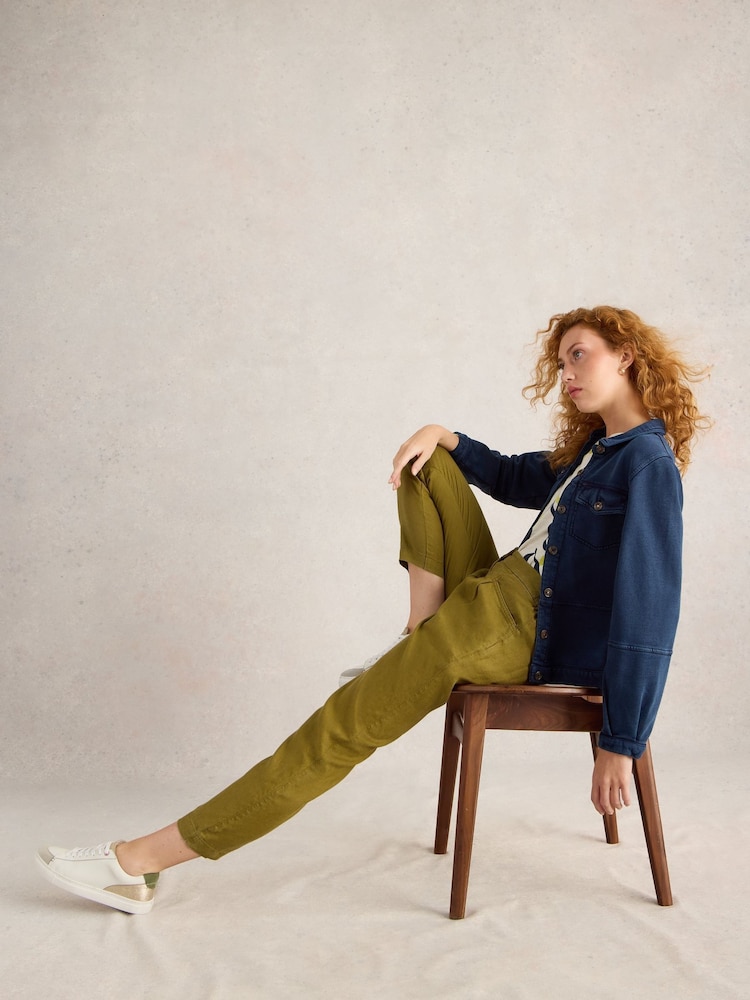 White Stuff Green Rowena 100% Linen Trousers - Image 3 of 6