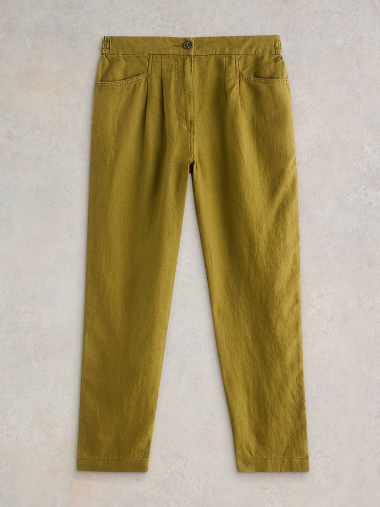 White Stuff Green Rowena 100% Linen Trousers - Image 5 of 6