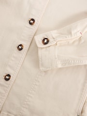 White Stuff Cream Eden Denim Jacket - Image 8 of 8