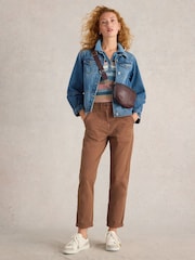 White Stuff Brown Twister Chino Trousers - Image 3 of 6