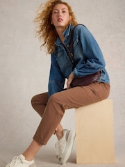 White Stuff Brown Twister Chino Trousers - Image 4 of 6