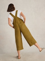 White Stuff Green Viola 100% Linen Dungarees - Image 2 of 6