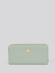 U.S. Polo Assn. Green Large Womens Zip Around Wallet - Image 1 of 6