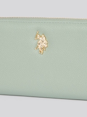 U.S. Polo Assn. Green Large Womens Zip Around Wallet - Image 5 of 6