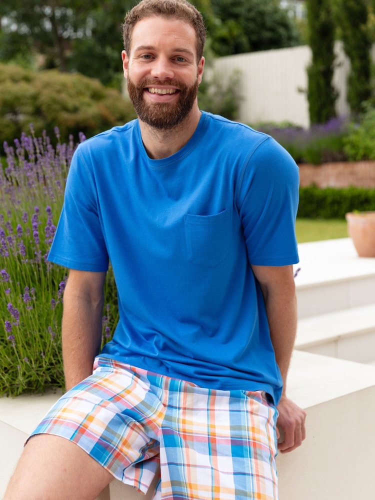 Cyberjammies Check Bottoms and Solid Jersey T-Shirt Pyjamas Set - صورة 3 من 3 Cyberjammies Check Bottoms and Solid Jersey T-Shirt Pyjamas Set - صورة 3 من 3