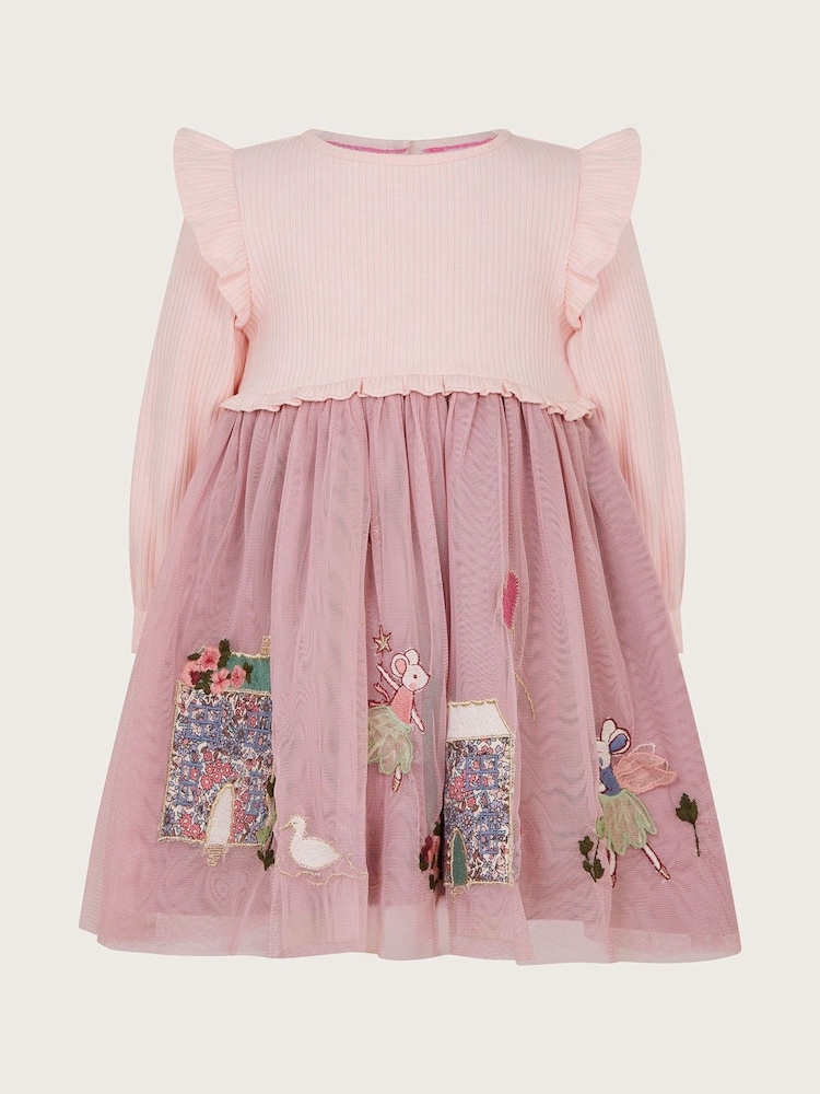Monsoon Pink Baby Little Mouse Disco Dress - Image 1 of 2