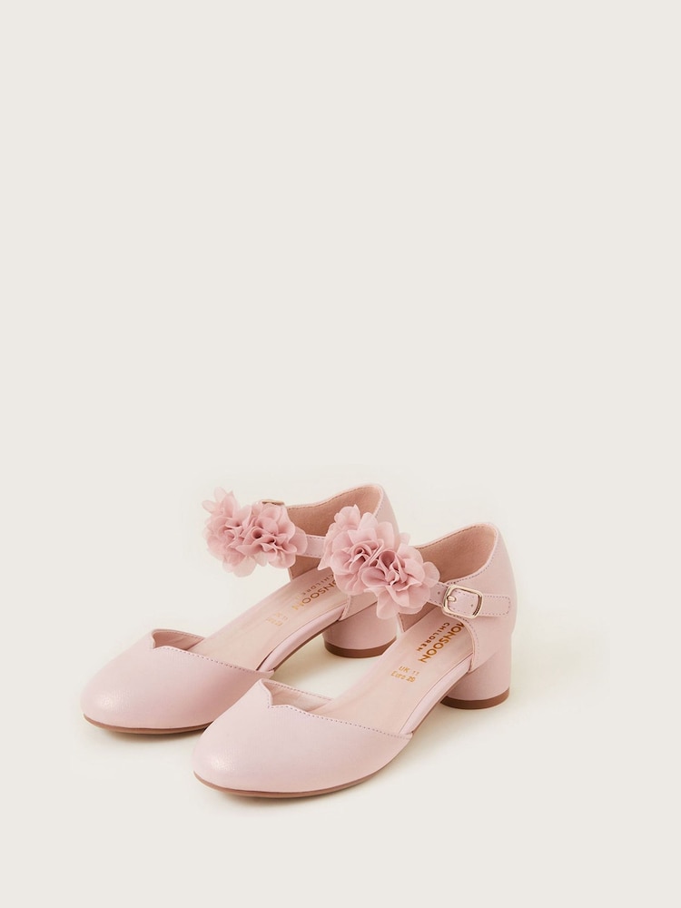 Monsoon Pink Corsage Two-Part Heels - Image 1 of 2