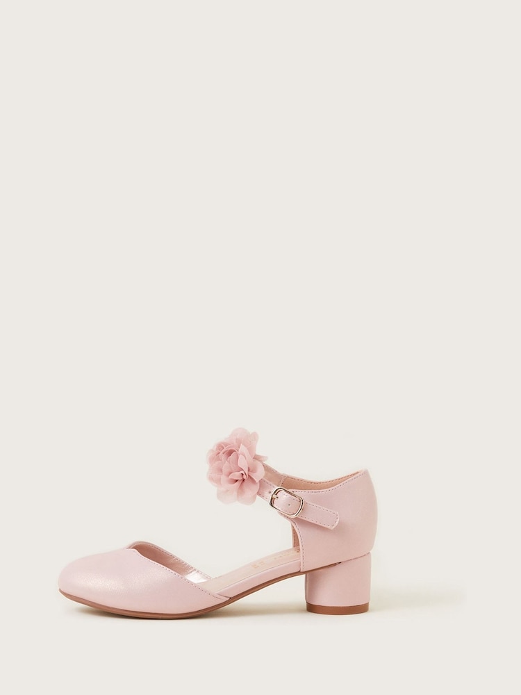 Monsoon Pink Corsage Two-Part Heels - Image 2 of 2