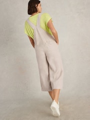 White Stuff Natural Viola 100% Linen Dungarees - Image 3 of 6