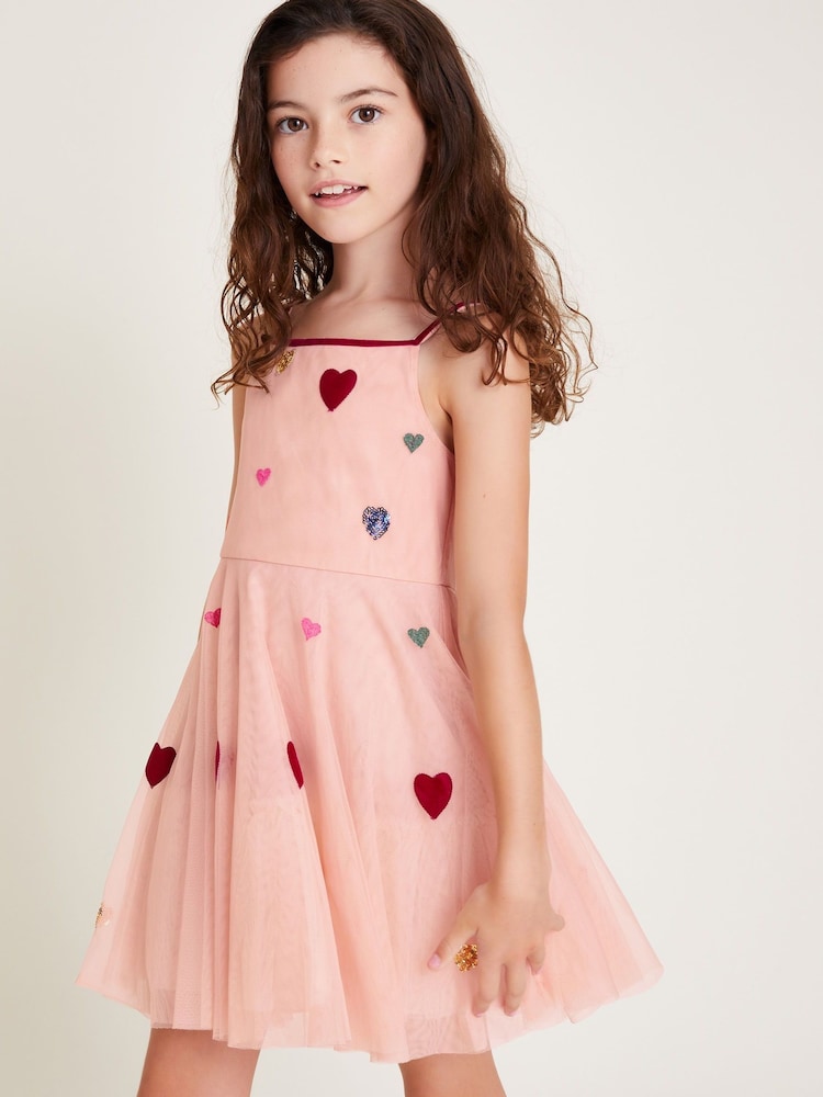 Monsoon Riemchenkleid mit Herz-Applikation - Bild 1 von 3 Monsoon Riemchenkleid mit Herz-Applikation - Bild 1 von 3