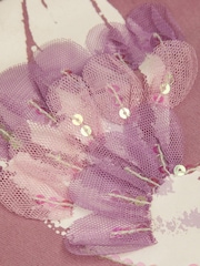 Monsoon Purple Swan Lake Long Sleeve 100% Cotton Top - Image 3 of 3