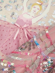 Monsoon Pink Ballerinas Top and Sequin Skirt Set - Image 3 of 3