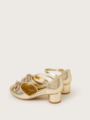 Monsoon Gold Diamante Bow Two Part Heels - Image 2 of 2